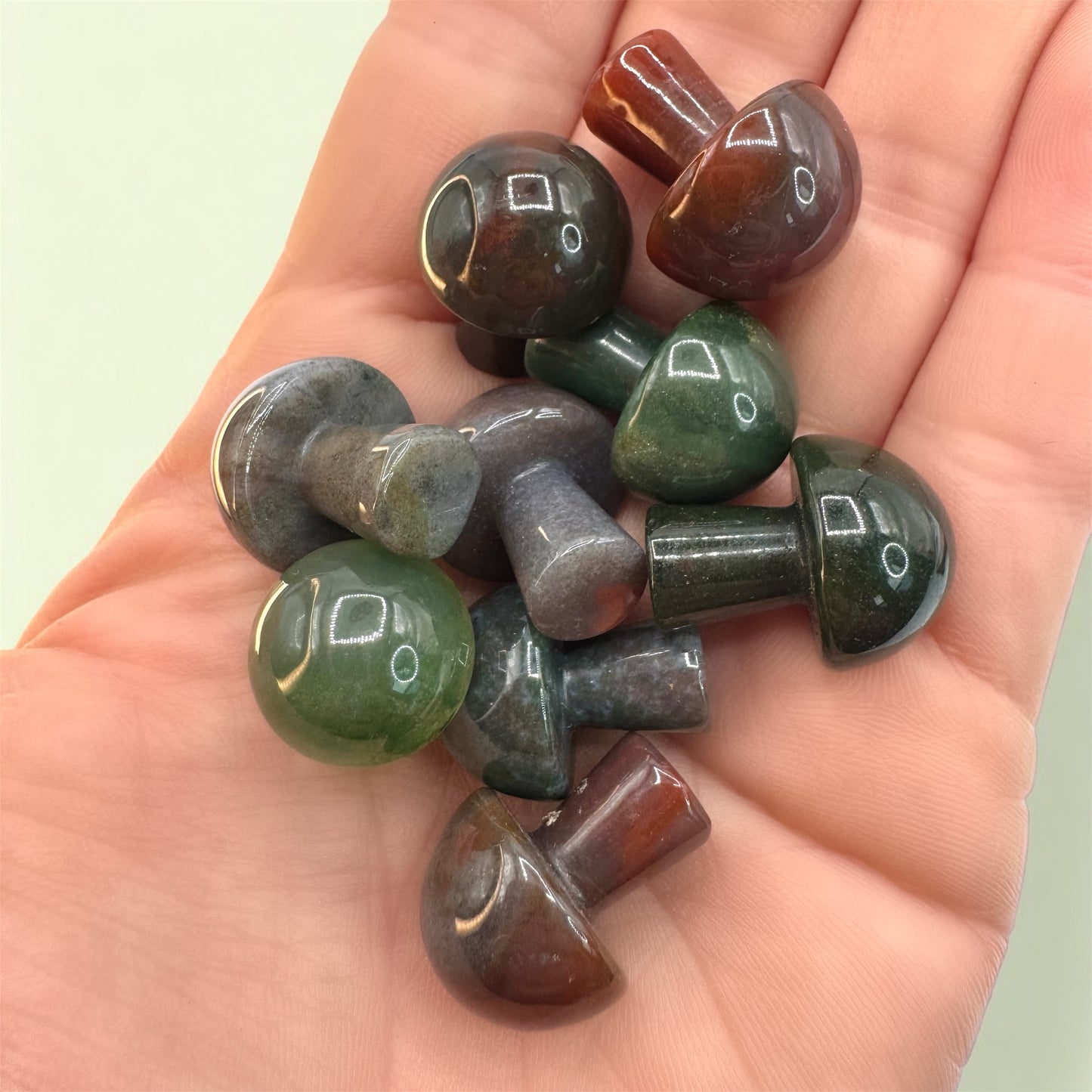 Moss Agate Mushroom (2cm)