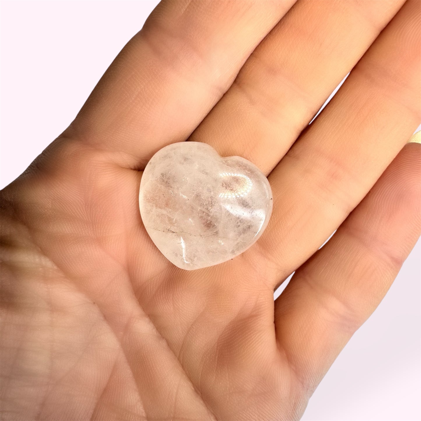 Medium Clear Quartz Heart - flat (2.5cm)