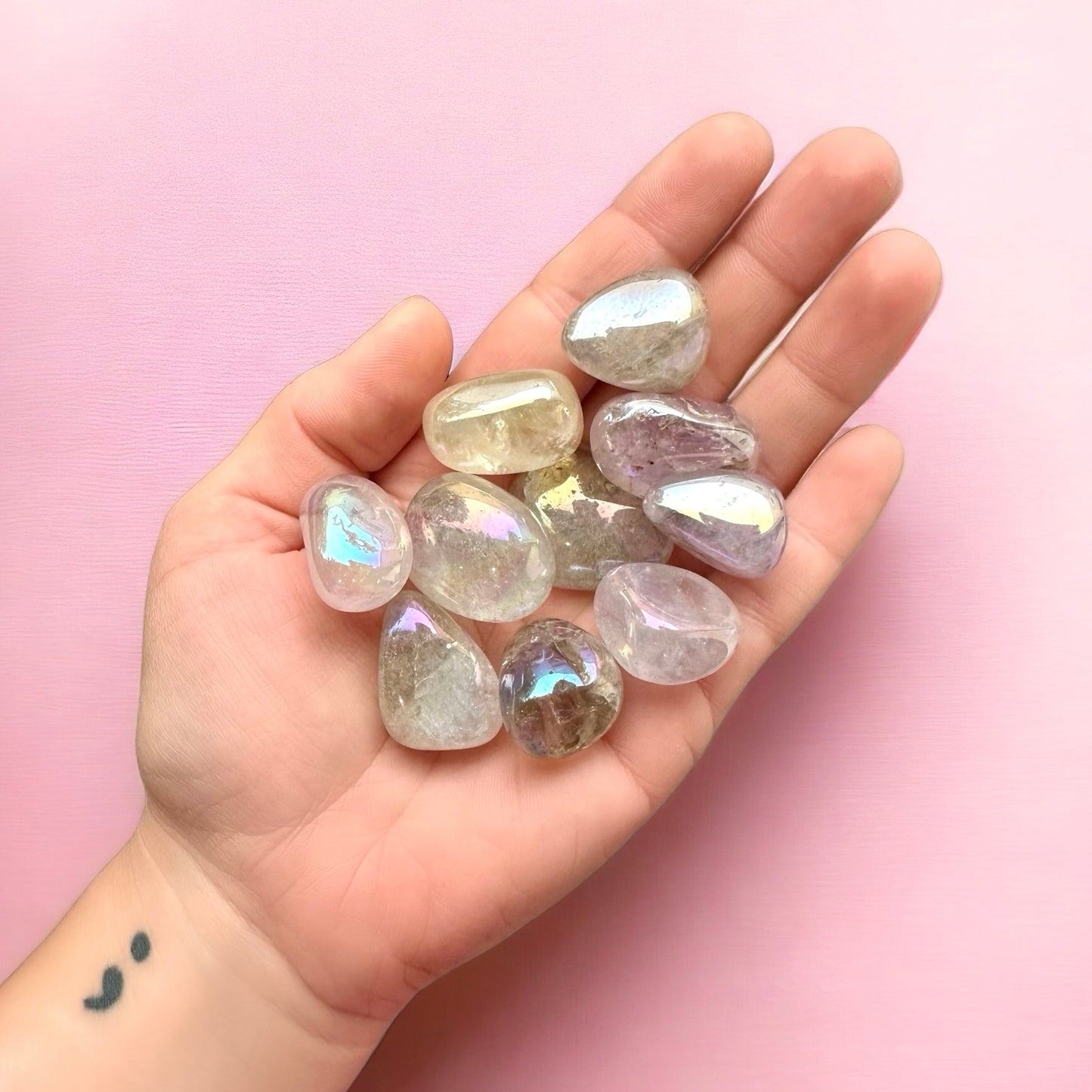 Aura Amethyst Tumblestone