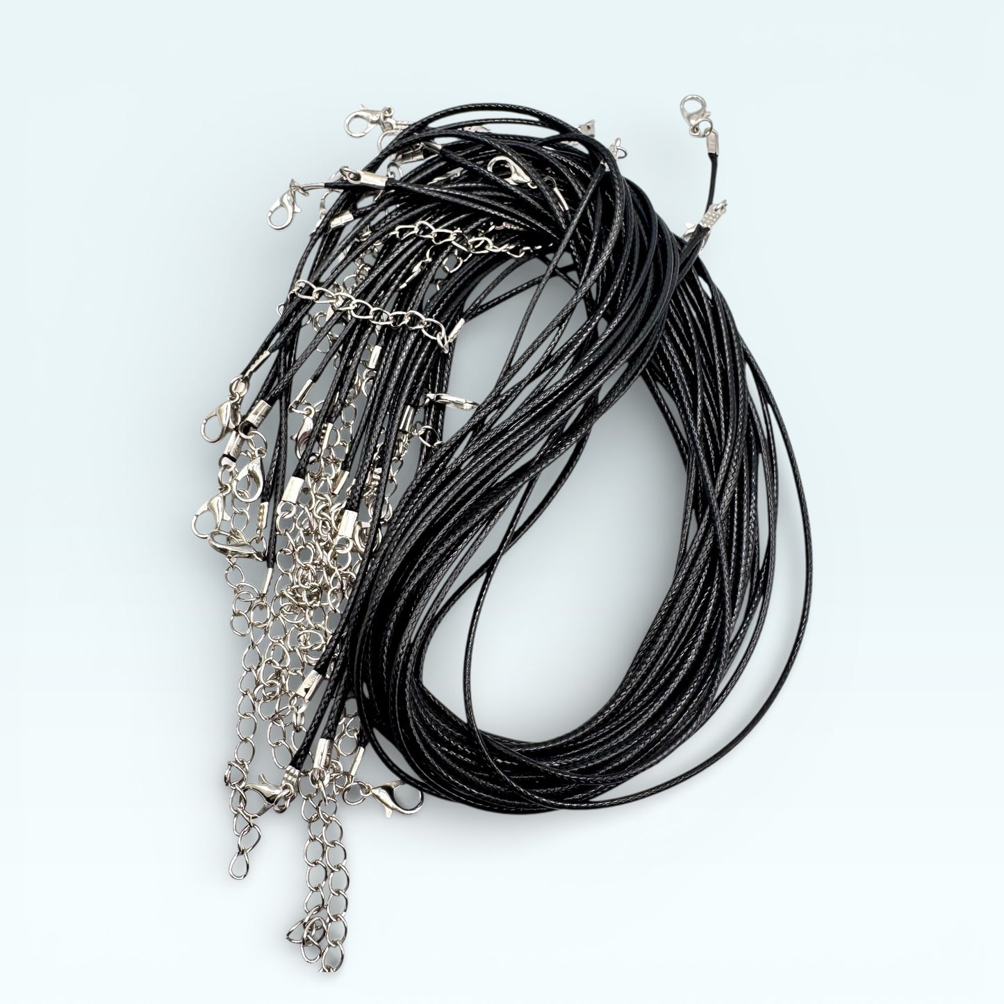 Black Wax Cord Necklace