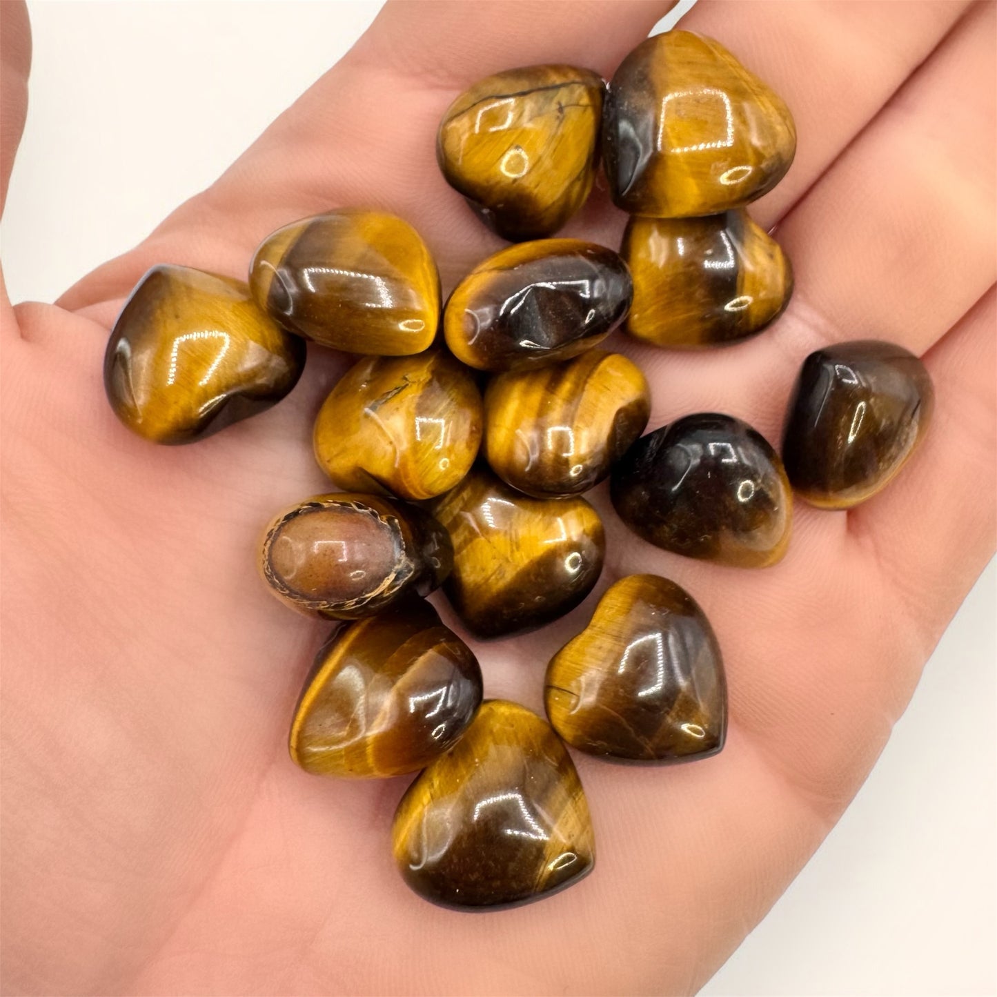 Mini Tiger's Eye Heart - Puffy (1.5cm)