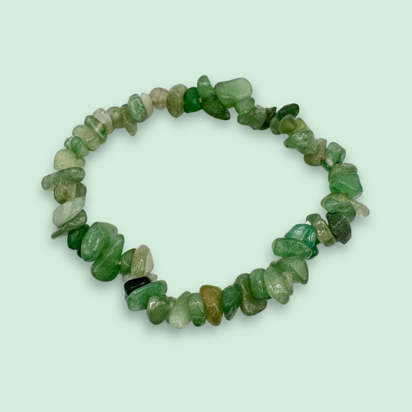 Green Aventurine Chip Bracelet