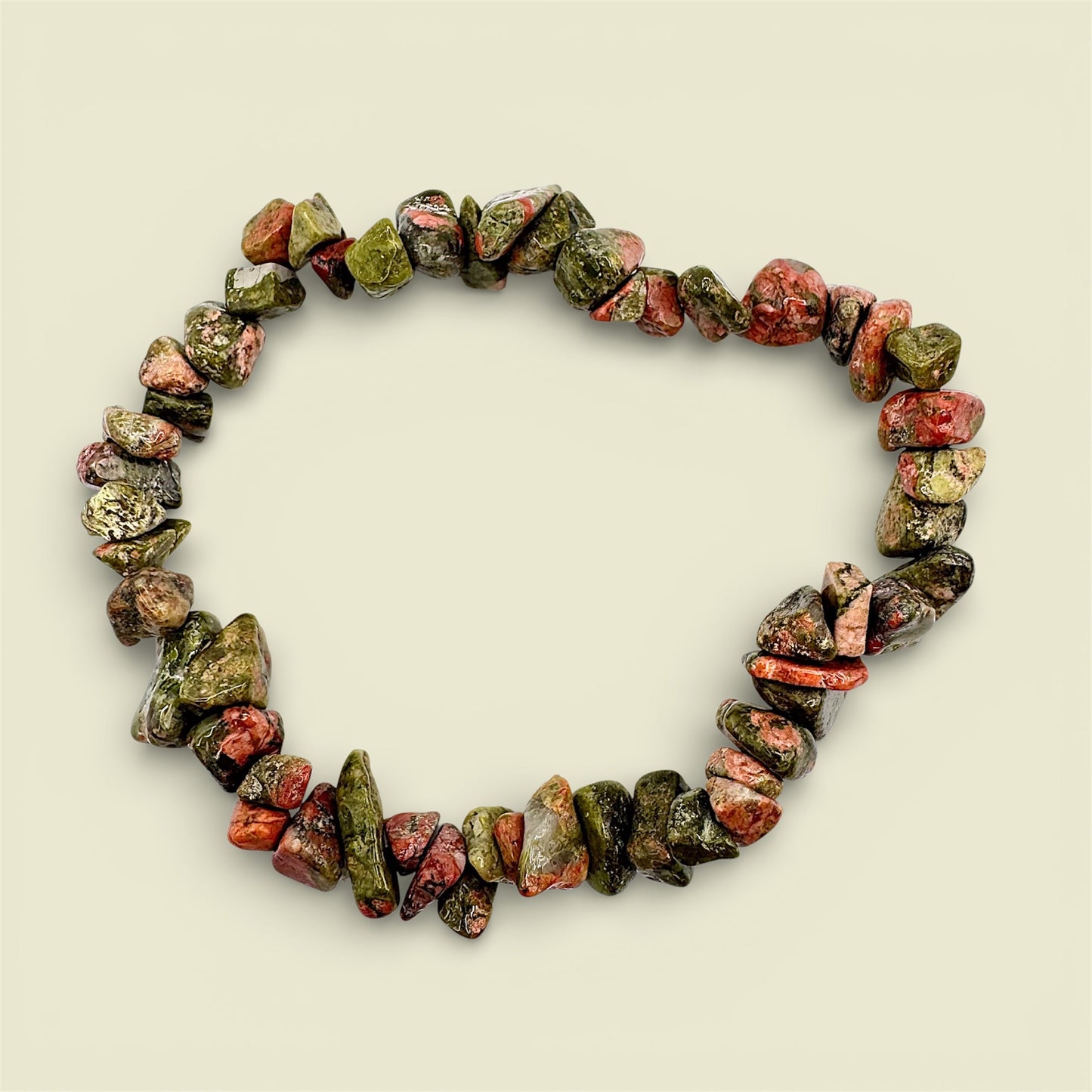 Unakite Chip Bracelet
