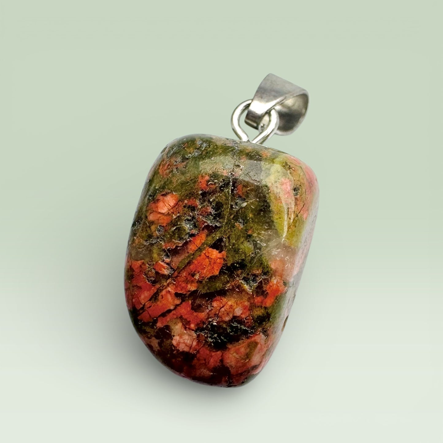 Unakite Tumble Pendant (1.5cm)
