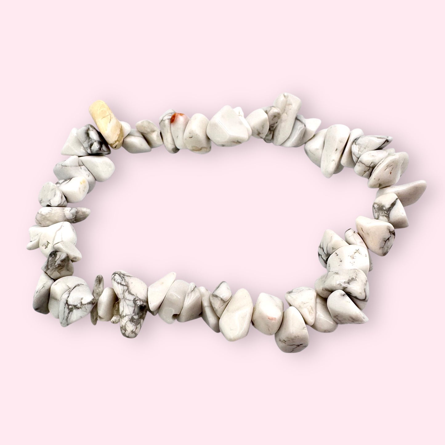 White Howlite Chip Bracelet