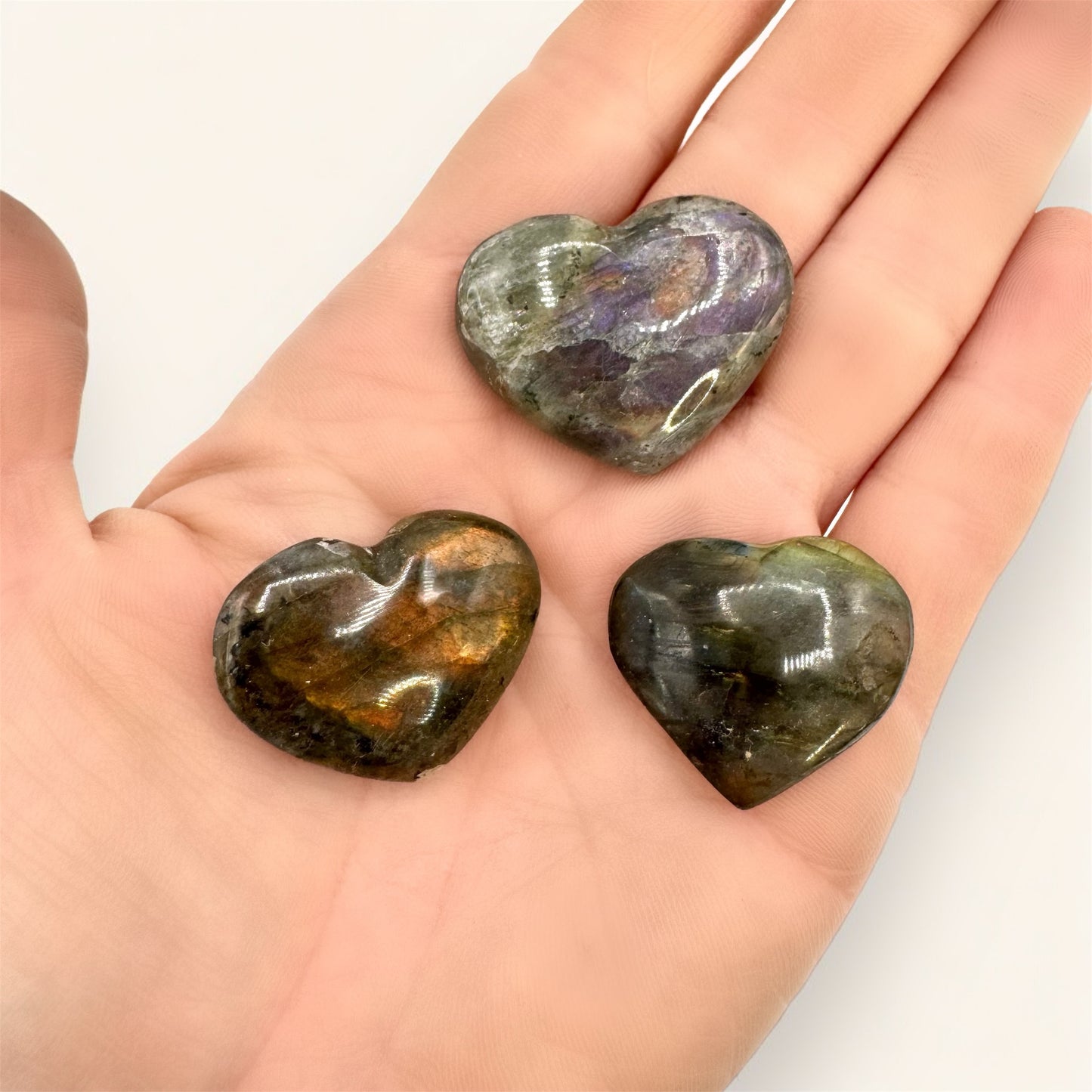 Labradorite heart - (3cm)