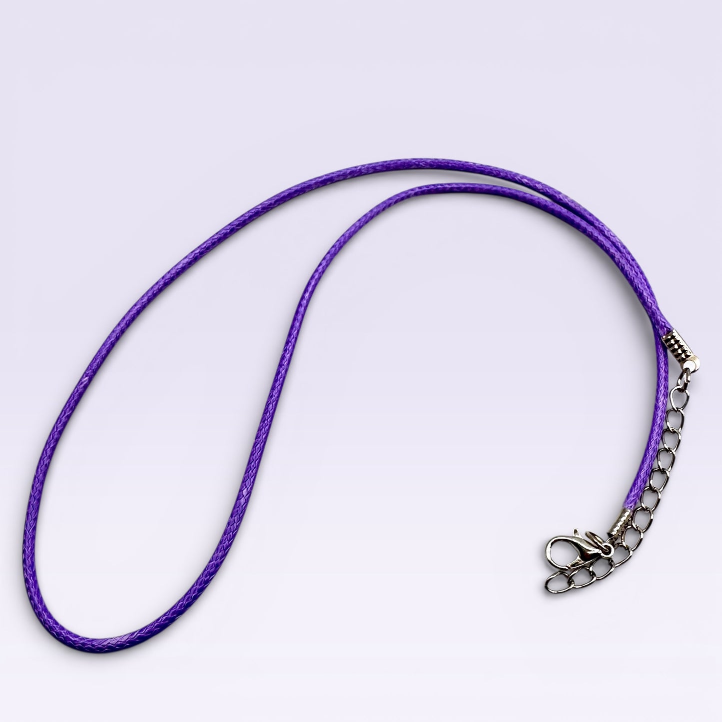 Light Purple Wax Cord Necklace