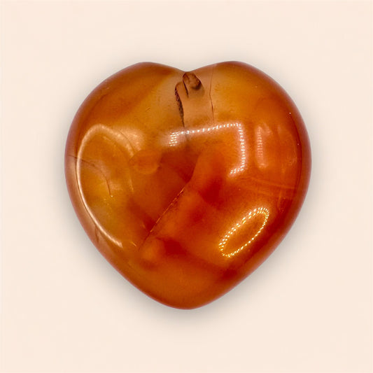 Carnelian Heart - Puffy (3cm)