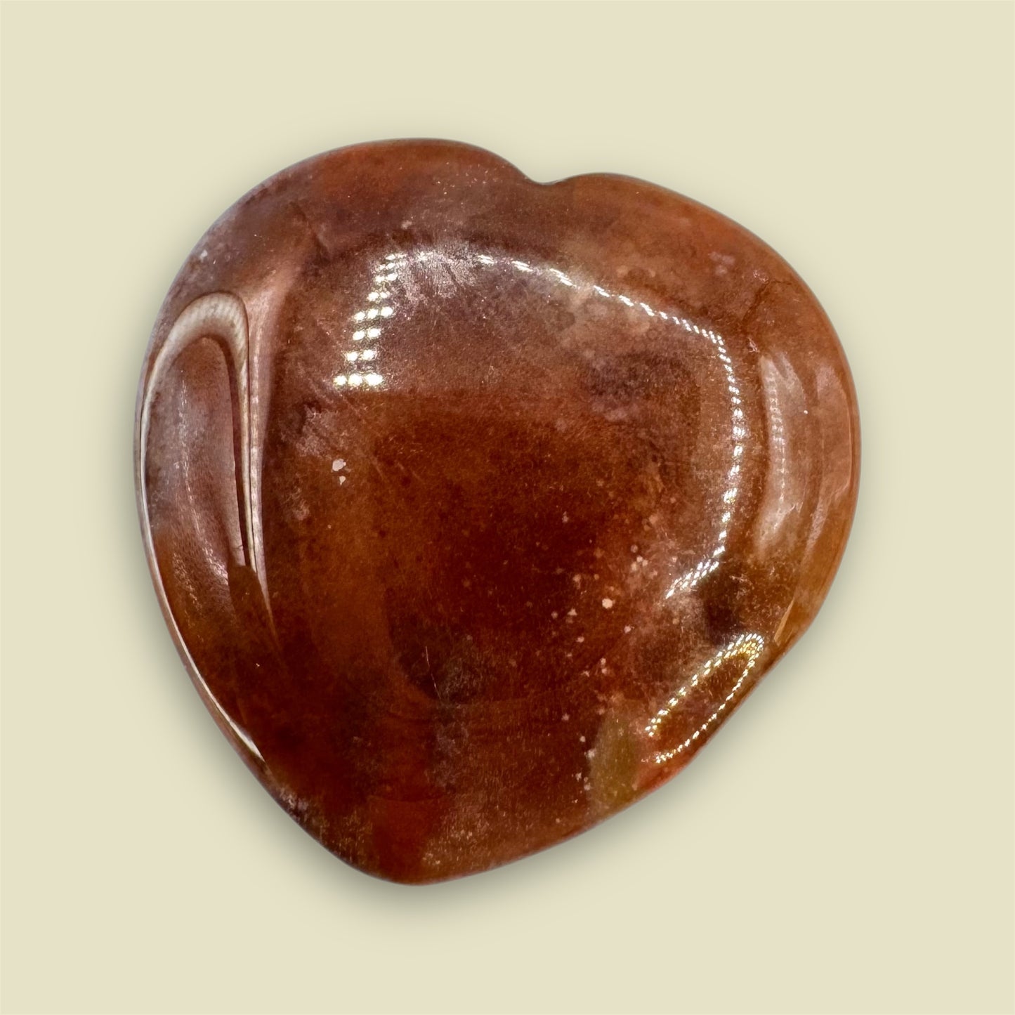 Red Ocean Jasper Heart Thumbstone (4cm)