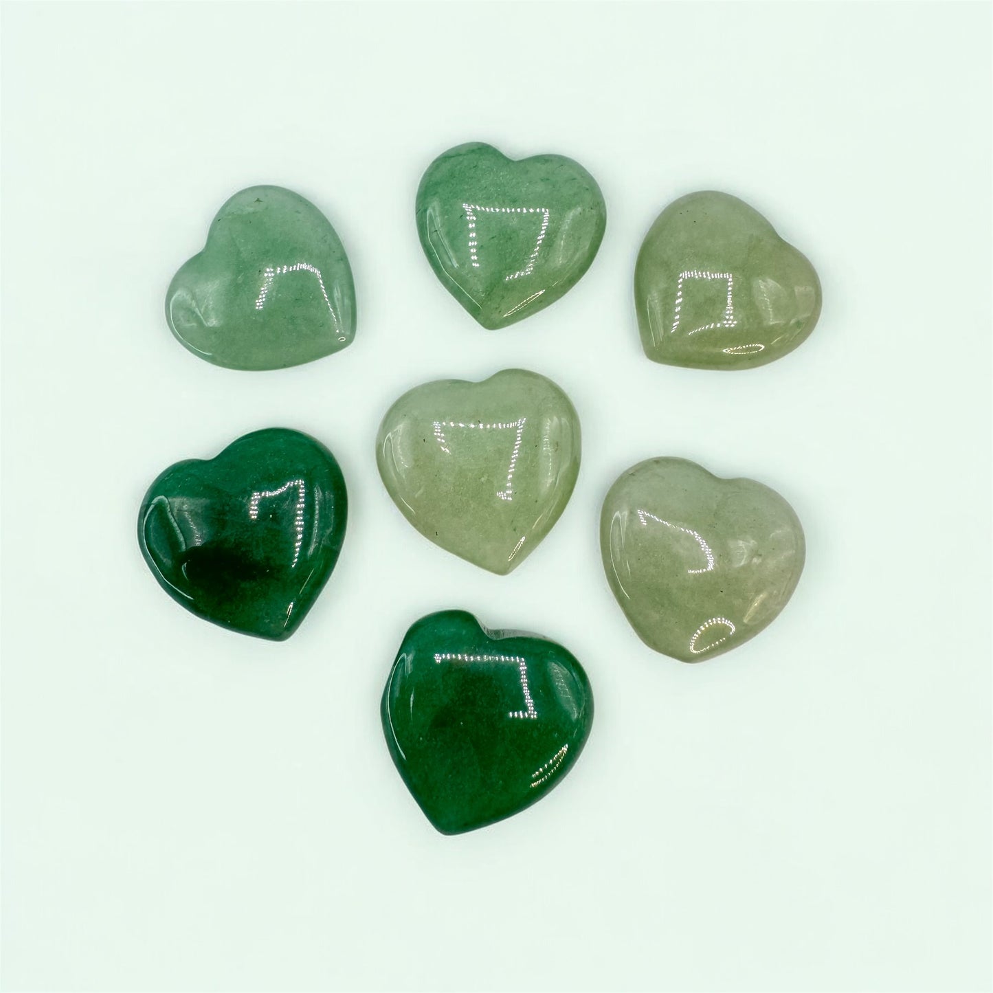 Mini Green Aventurine Heart - Flat (2cm)