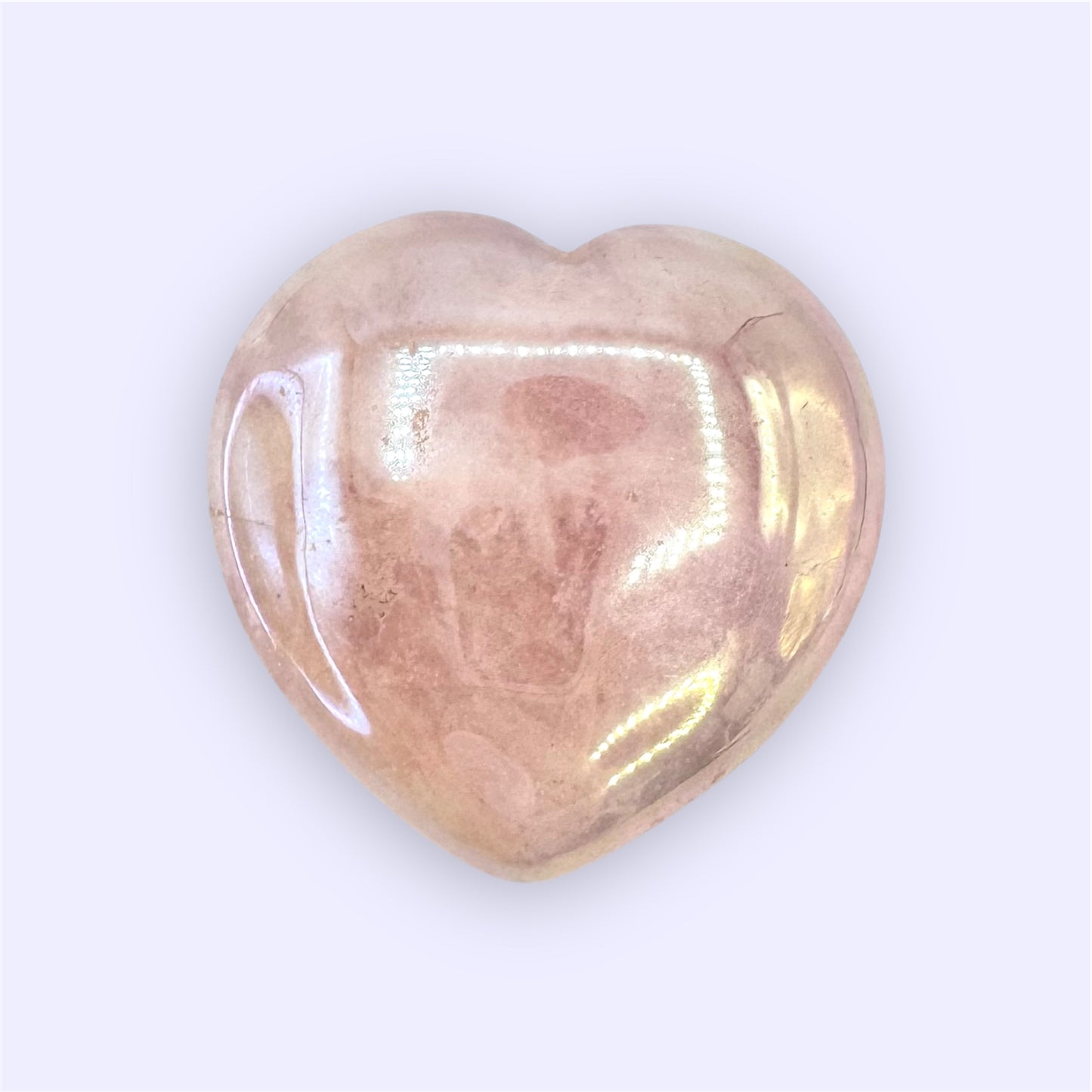 Rose Aura Quartz Heart - (4cm)