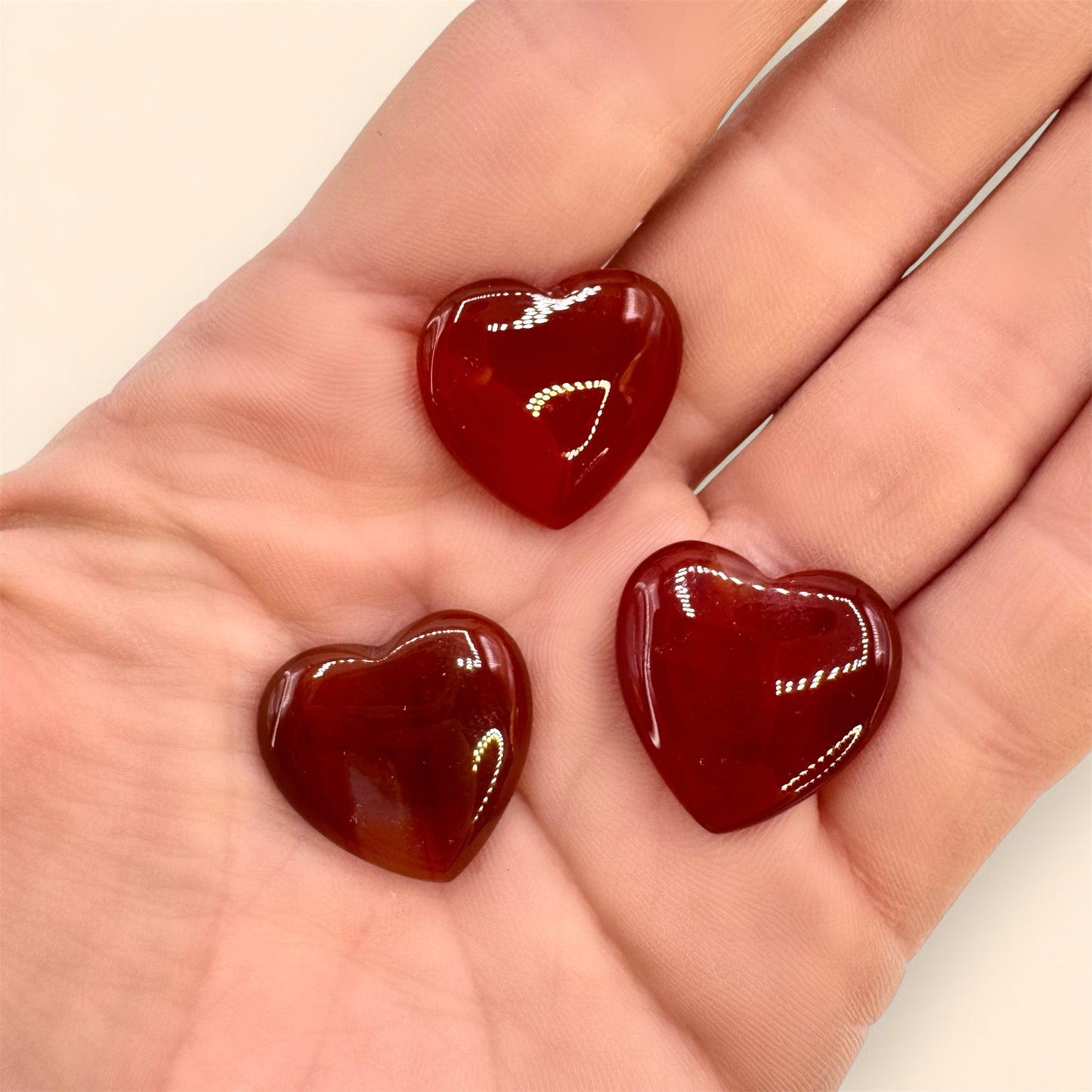 Mini Carnelian Heart - Flat (2cm)