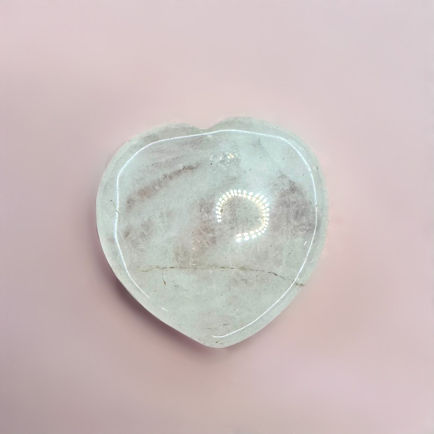 Medium Clear Quartz Heart - flat (2.5cm)
