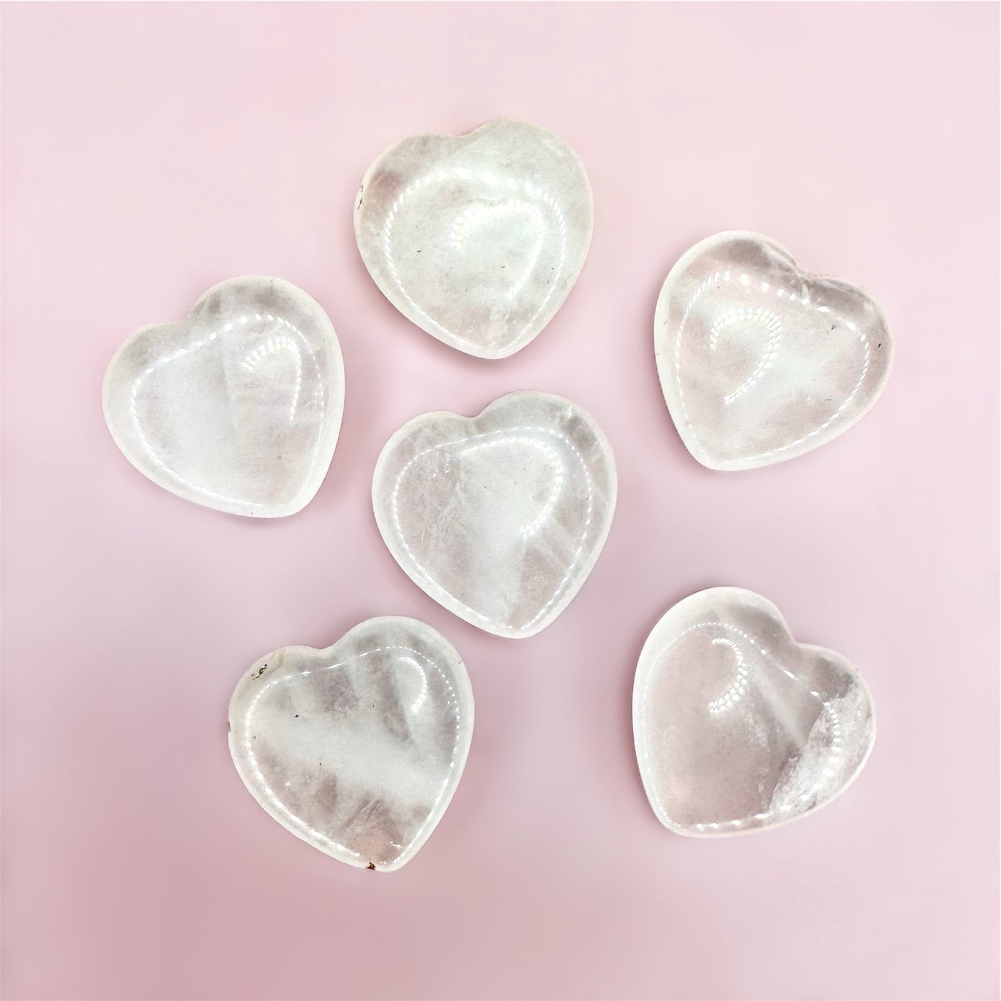 Mini Clear Quartz Heart - flat (2cm)