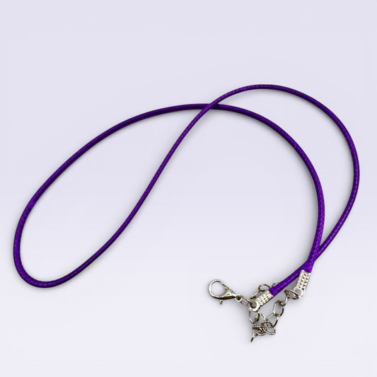 Dark Purple Wax Cord Necklace