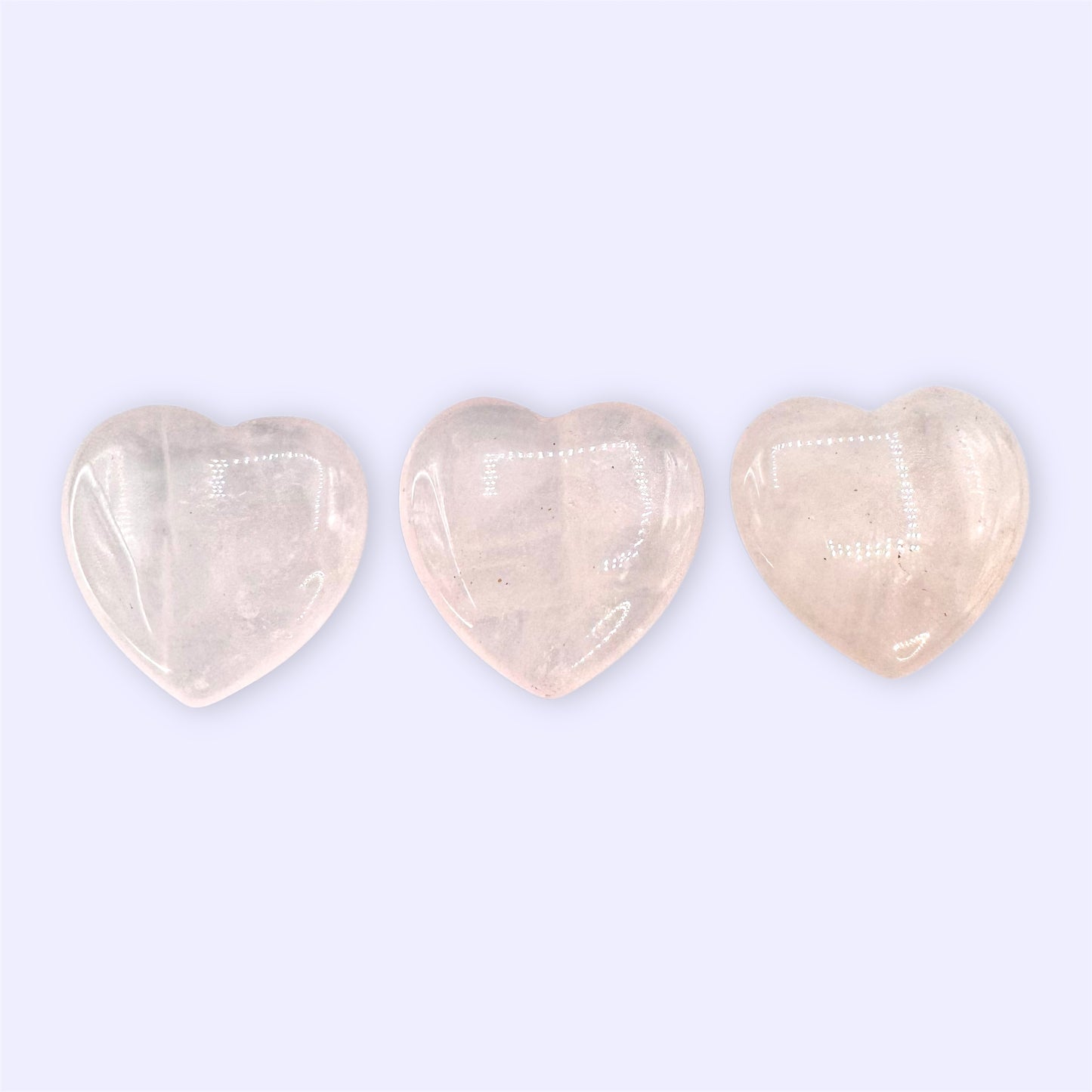 Mini Rose Quartz Heart - flat (2cm)