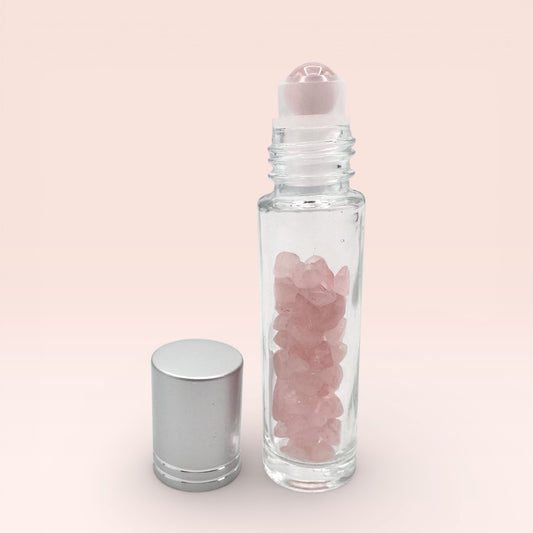 Rose Quartz Essential Oil Roller Bottle