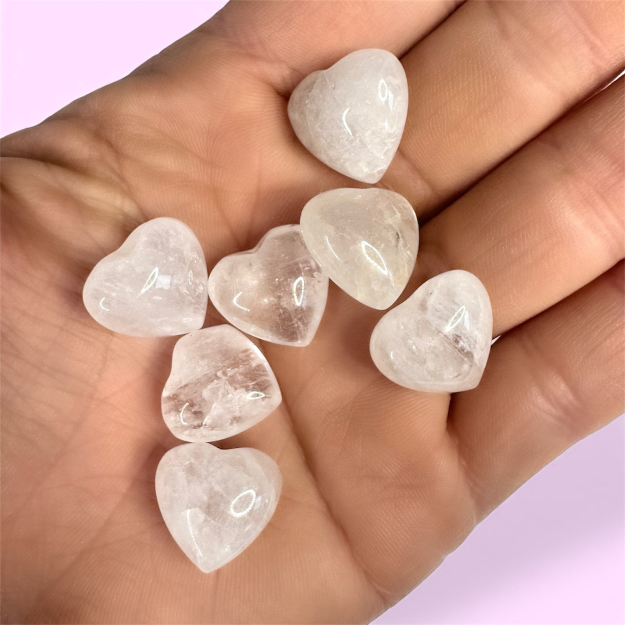 Mini Clear Quartz Heart - Puffy (1.5cm)