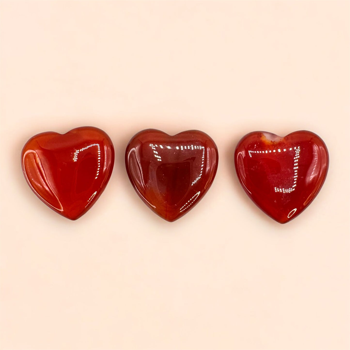 Mini Carnelian Heart - Flat (2cm)