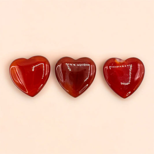 Mini Carnelian Heart - Flat (2cm)