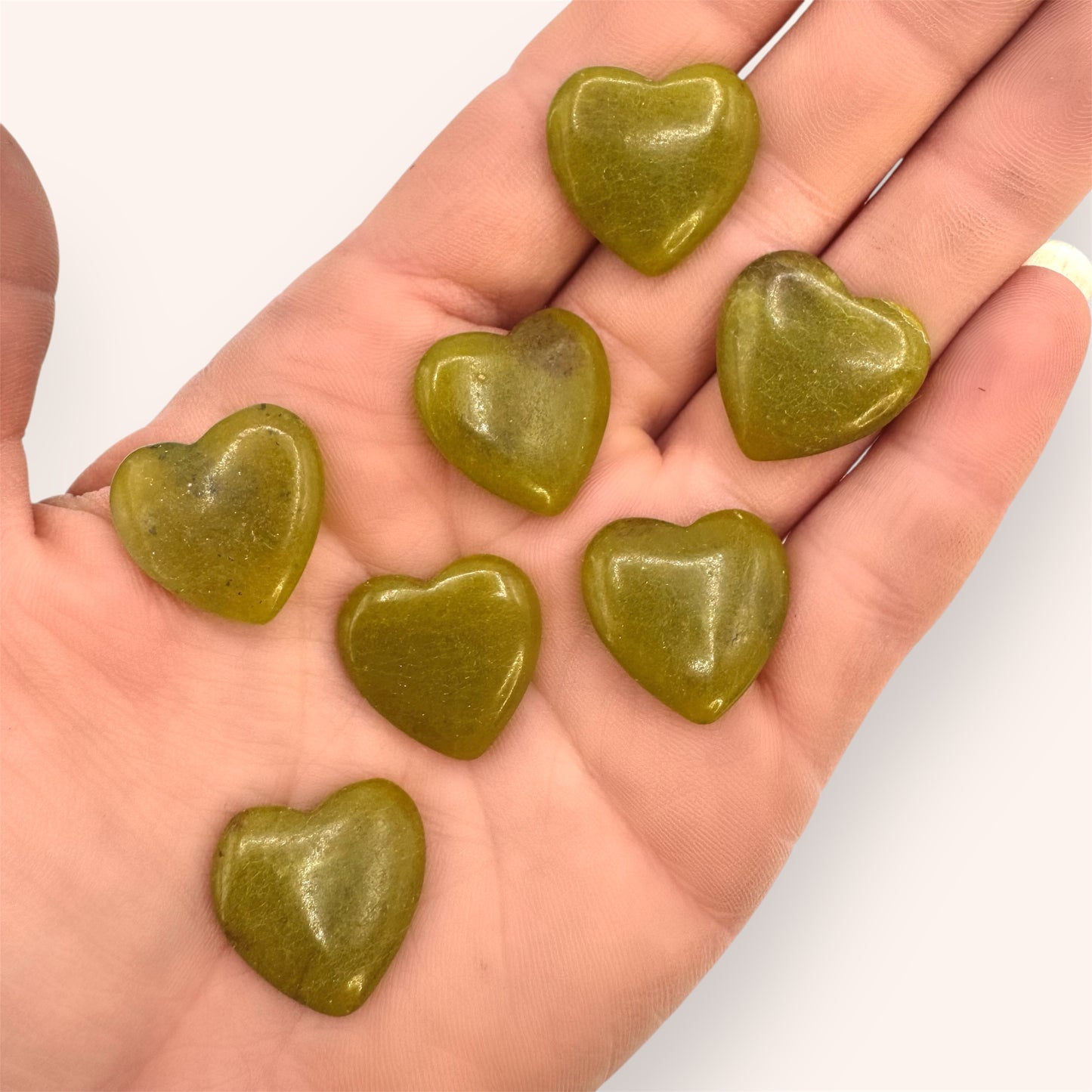 Mini Olivine Heart - Flat (2cm)