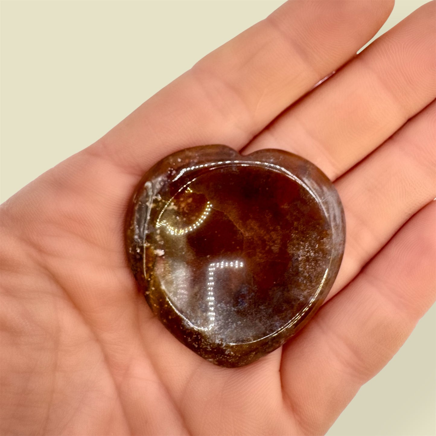 Red Ocean Jasper Heart Thumbstone (4cm)