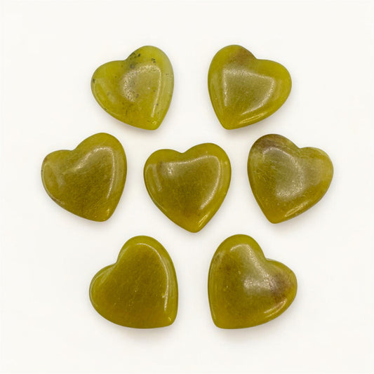 Mini Olivine Heart - Flat (2cm)