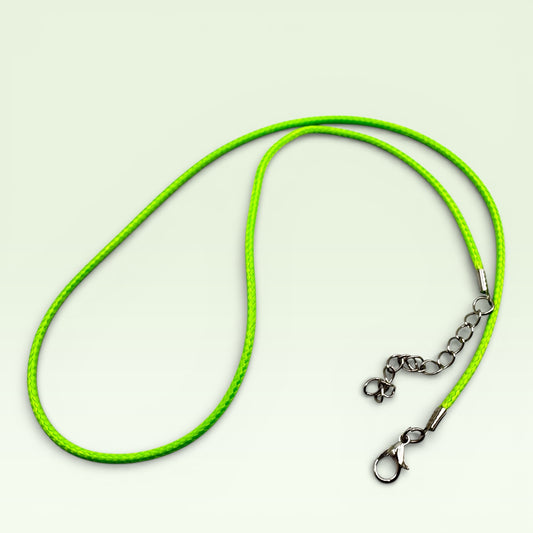 Green Wax Cord Necklace