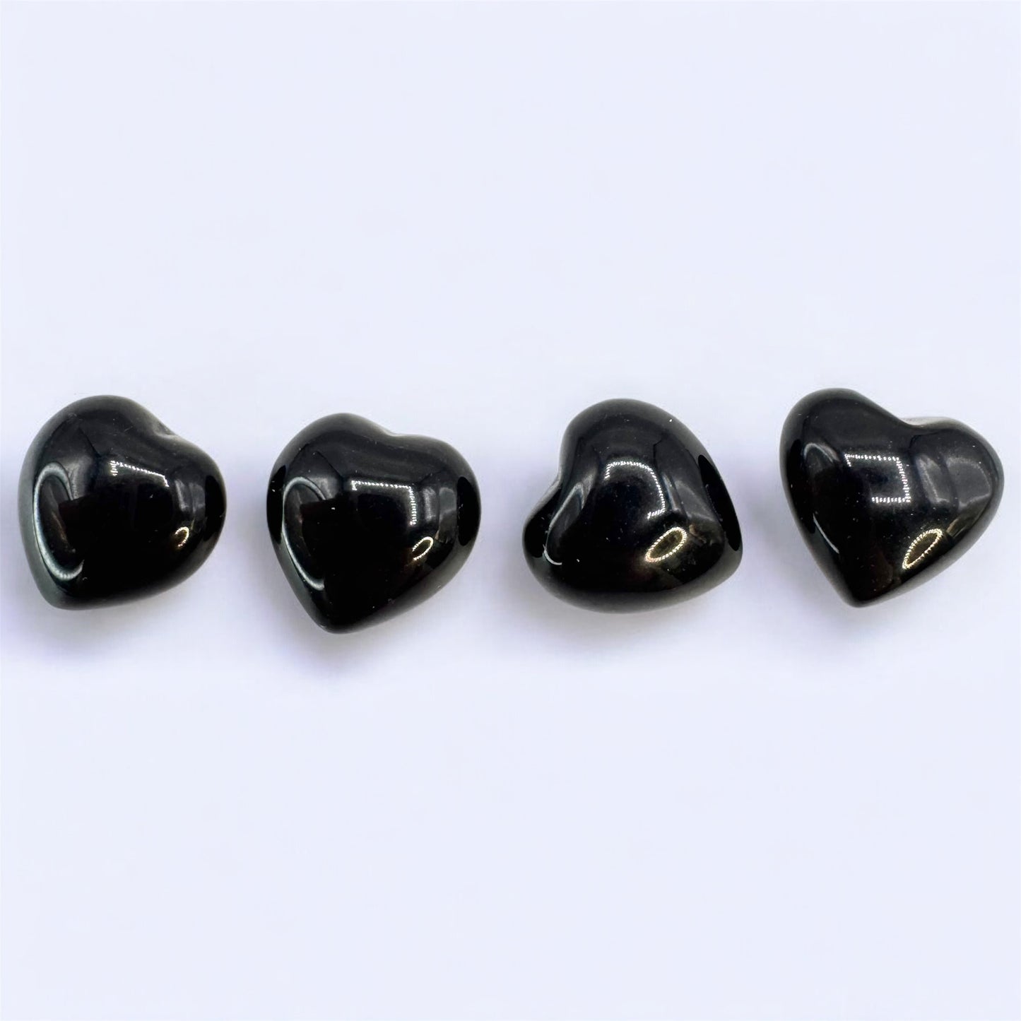 Mini Black Obsidian Heart - Puffy (1.5cm)
