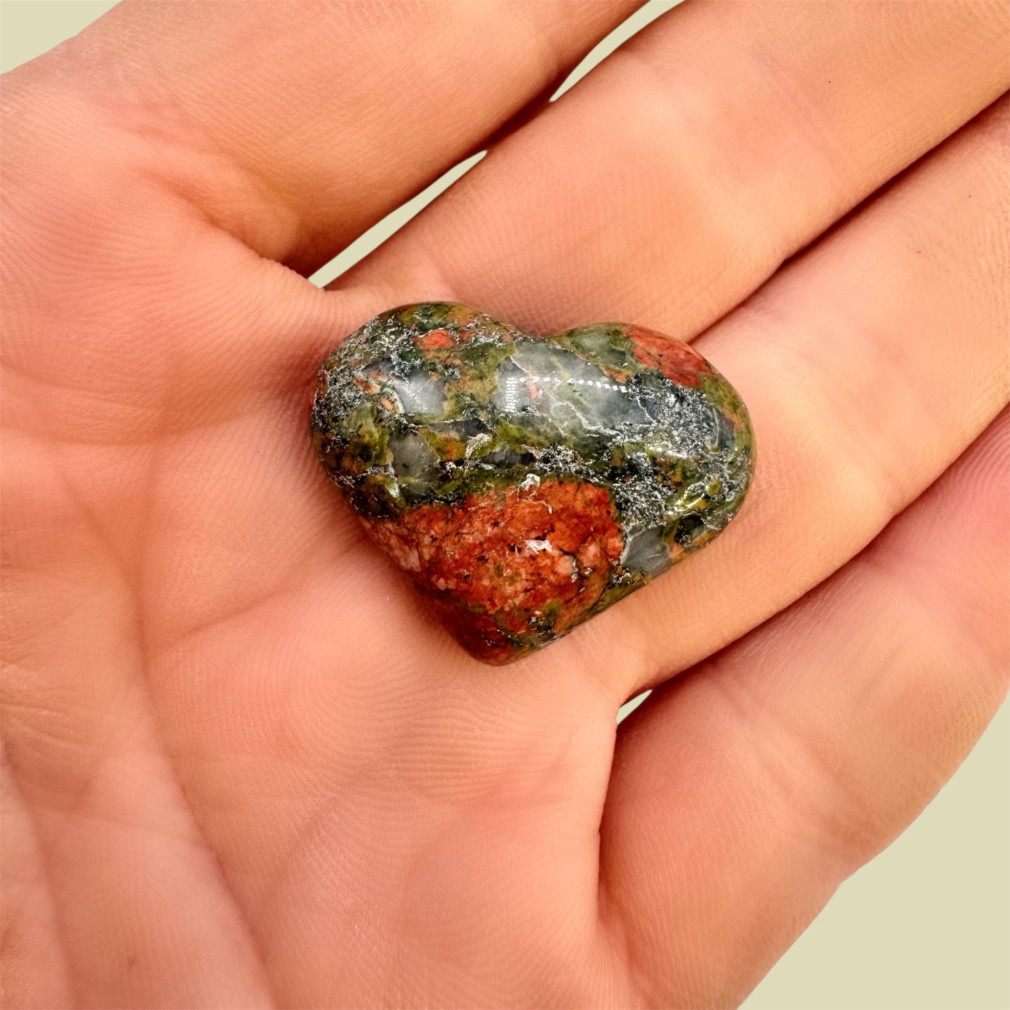 Unakite Heart (2.5cm)