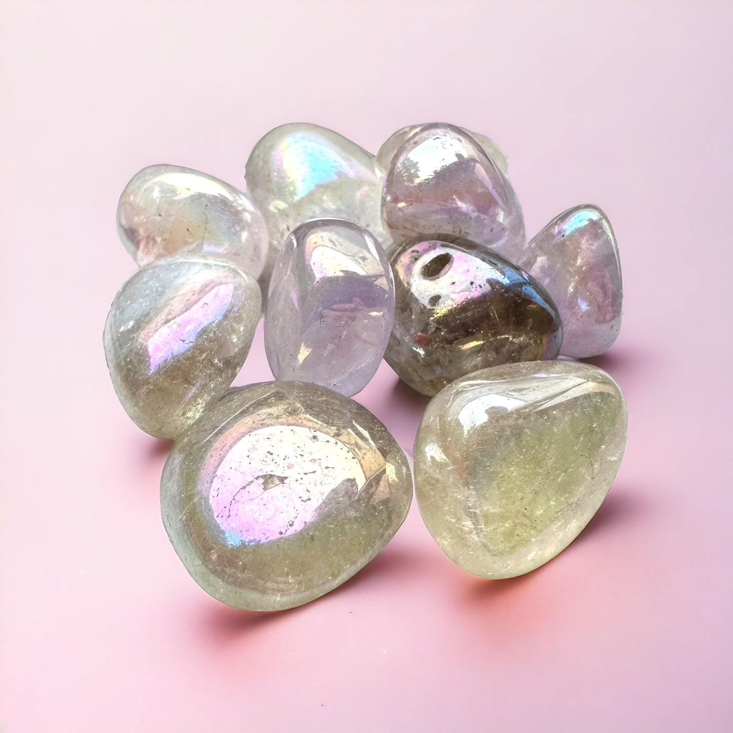 Aura Amethyst Tumblestone