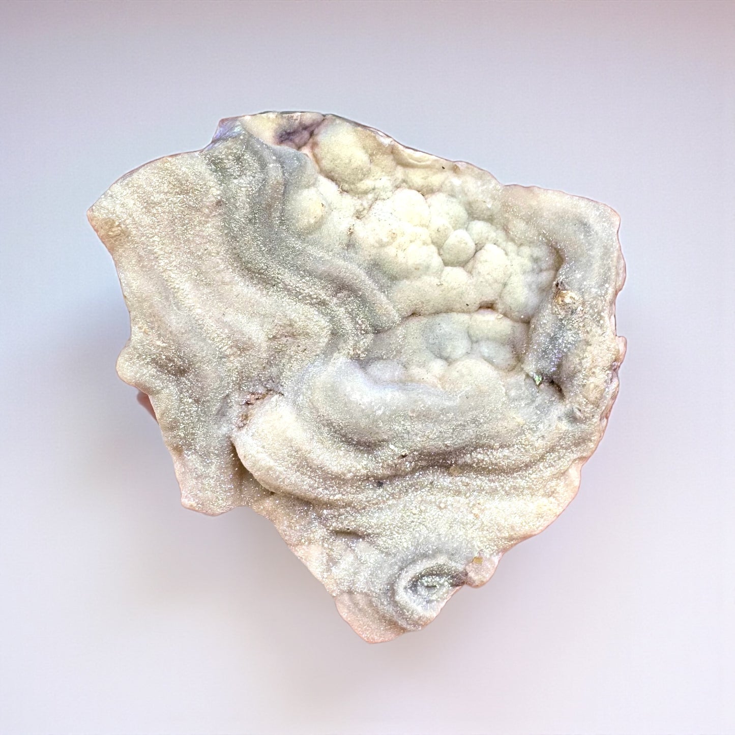 White - Blue Aura Chalcedony (6 x 5.5cm)