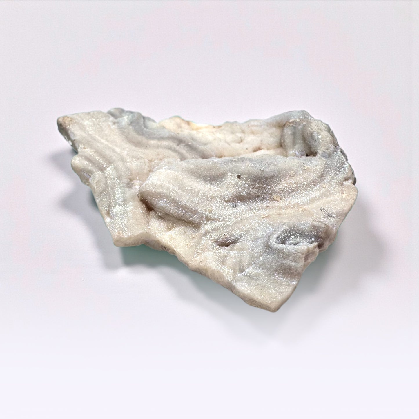 White - Blue Aura Chalcedony (6 x 5.5cm)