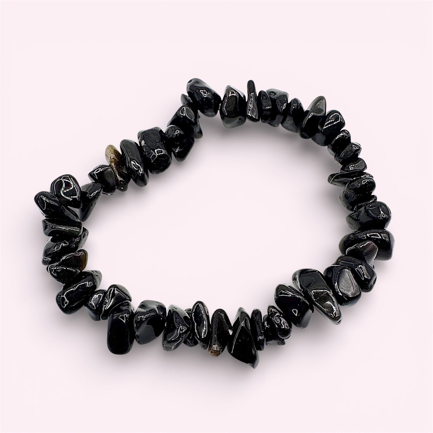 Black Obsidian Chip Bracelet