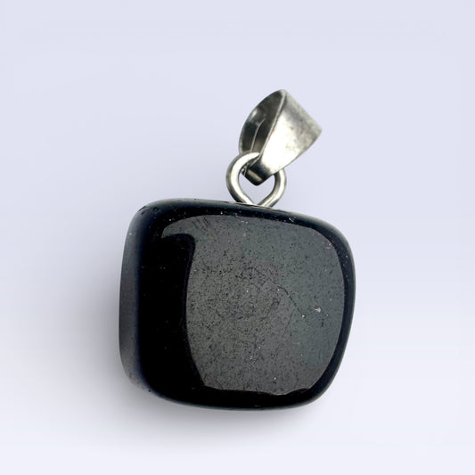 Black Obsidian Cube Pendant (1cm)