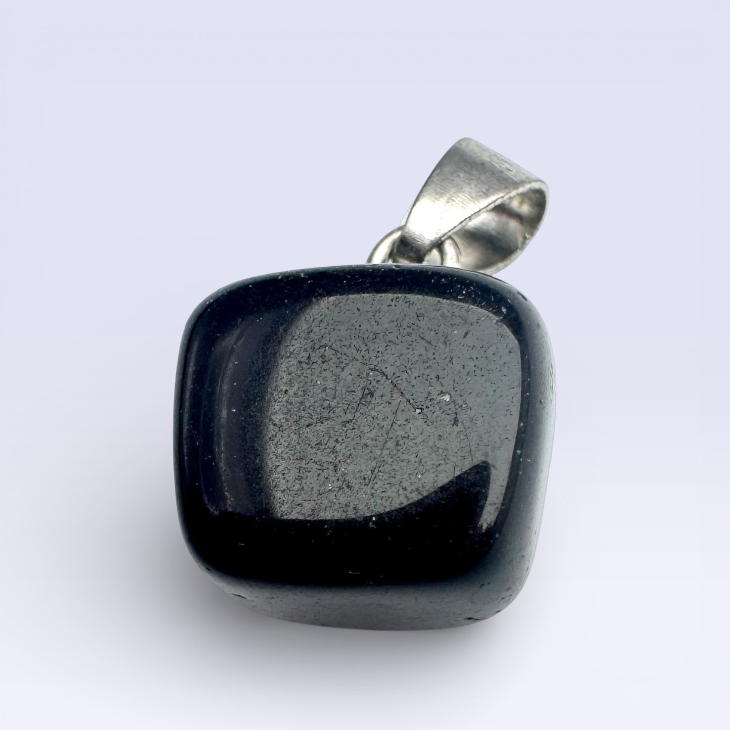 Black Obsidian Cube Pendant (1cm)