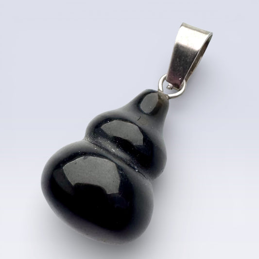 Black Obsidian Gourd Pendant (2cm)
