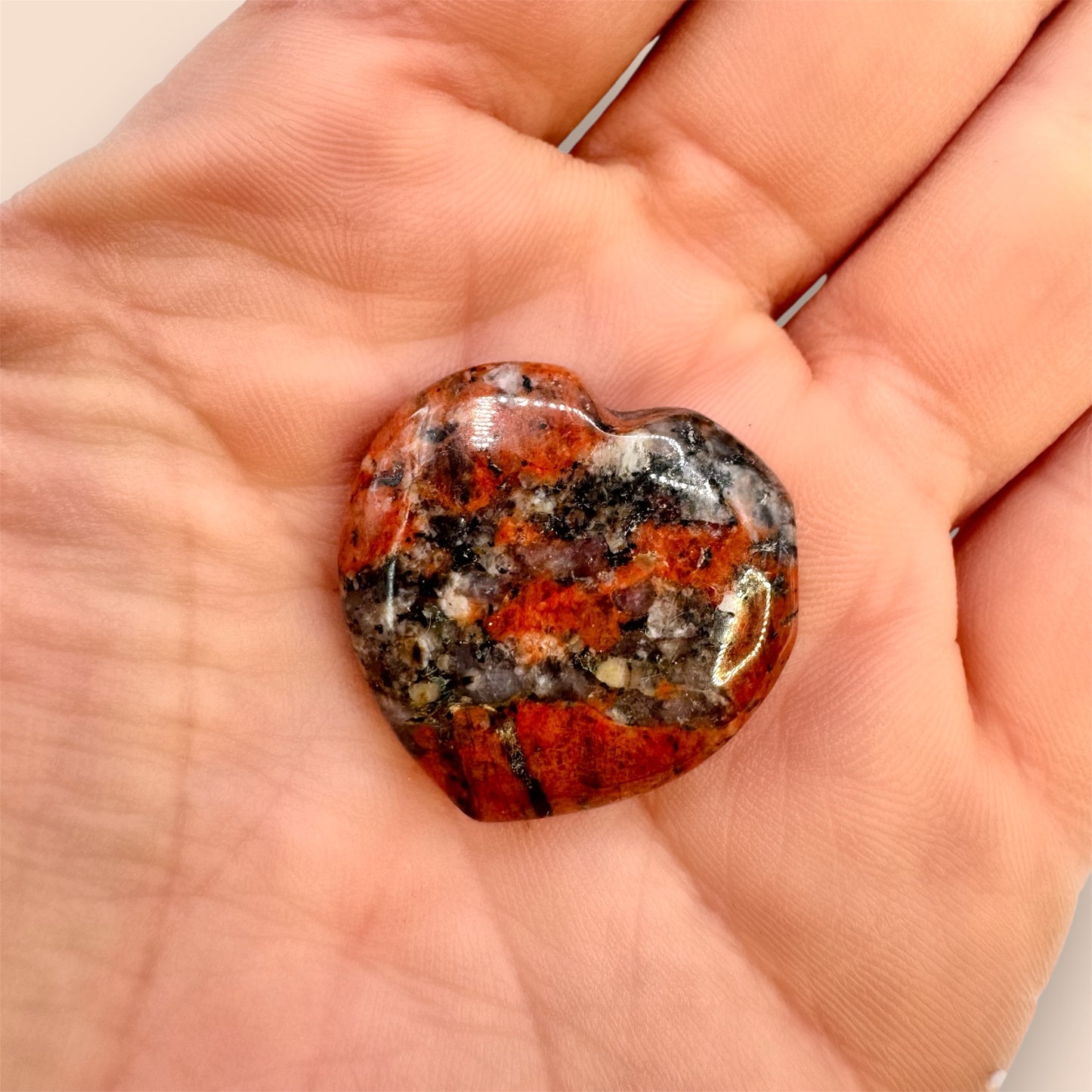 Sesame Jasper Heart - 2.6cm