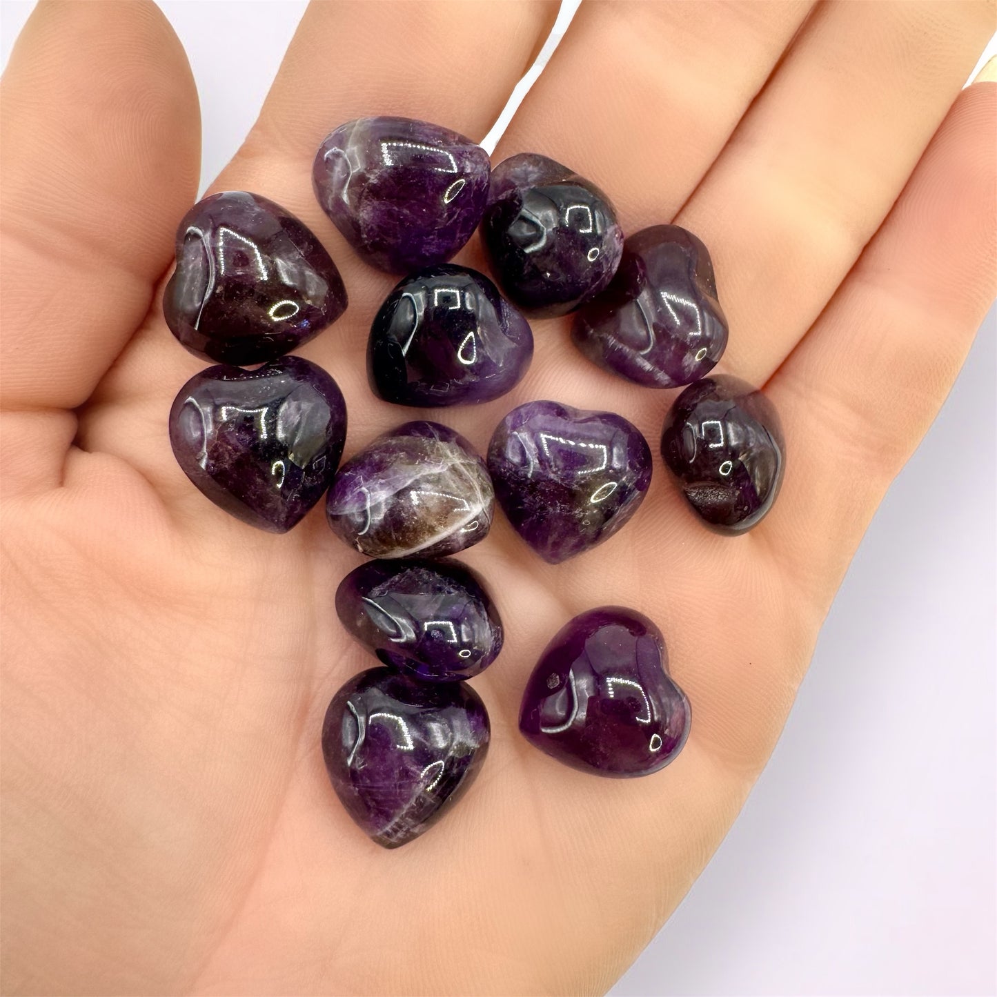 Mini Amethyst Heart - Puffy (1.5cm)