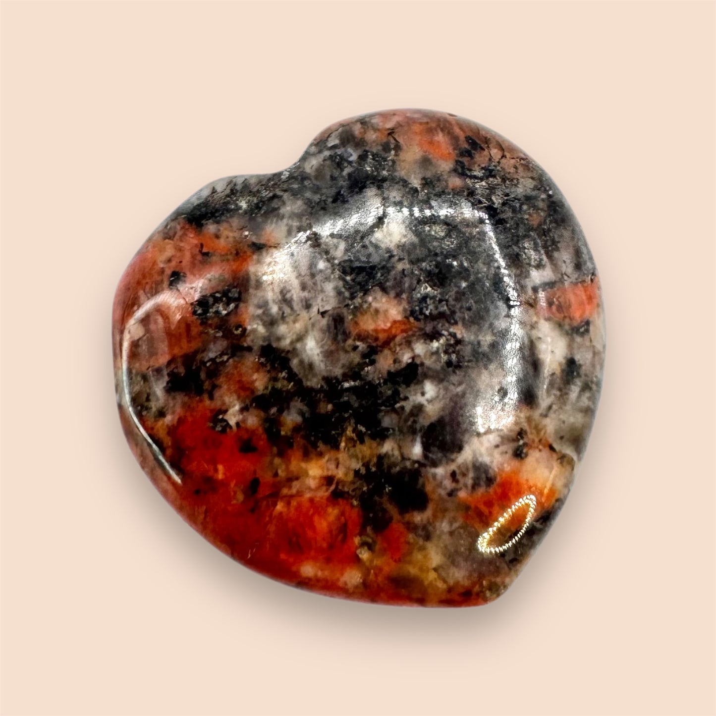 Sesame Jasper Heart - 2.6cm
