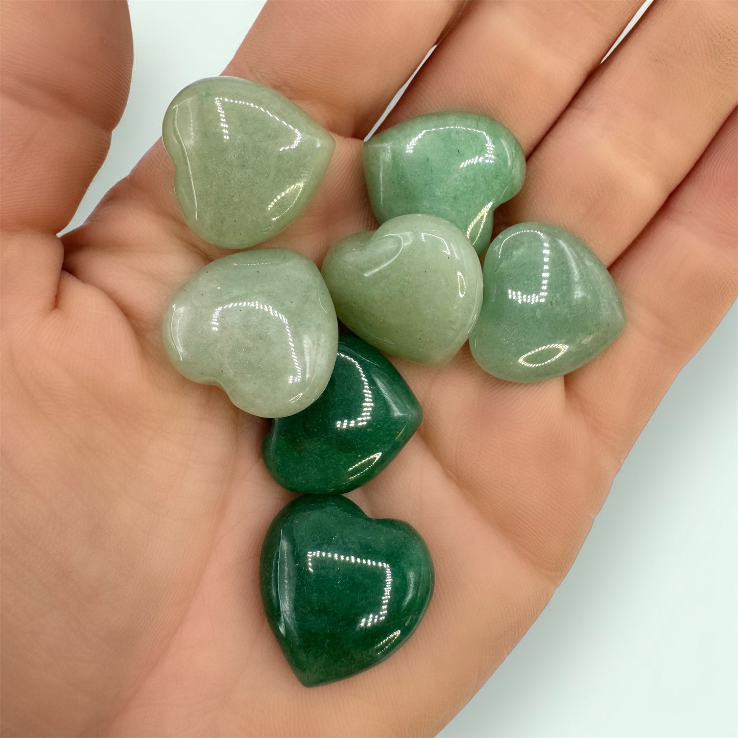 Mini Green Aventurine Heart - Flat (2cm)