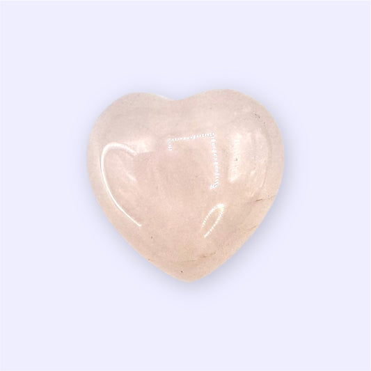 Mini Rose Quartz Heart - Puffy (1.5cm)