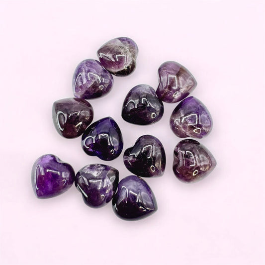 Mini Amethyst Heart - Puffy (1.5cm)