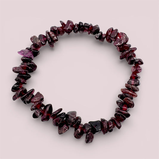 Garnet Chip Bracelet