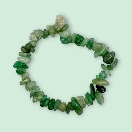 Green Aventurine Chip Bracelet