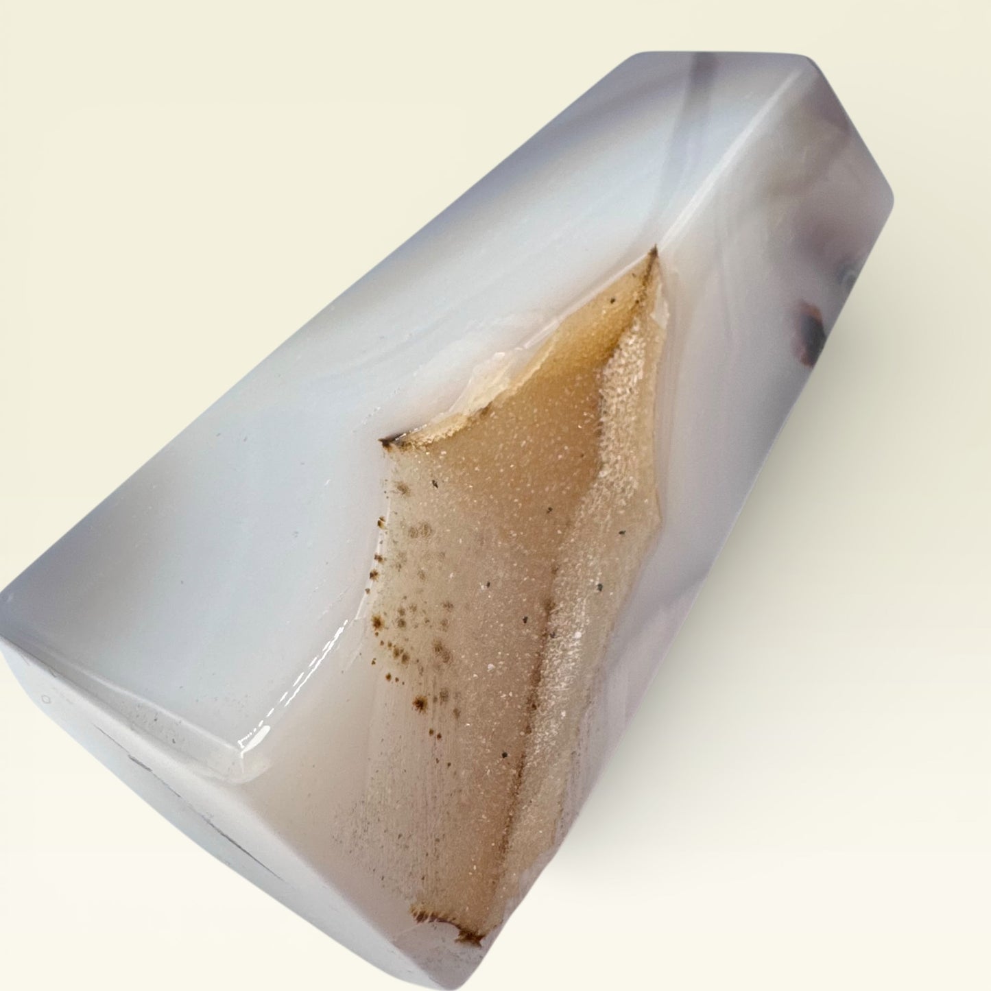 Grey Agate Druzy Tower (11.6cm)