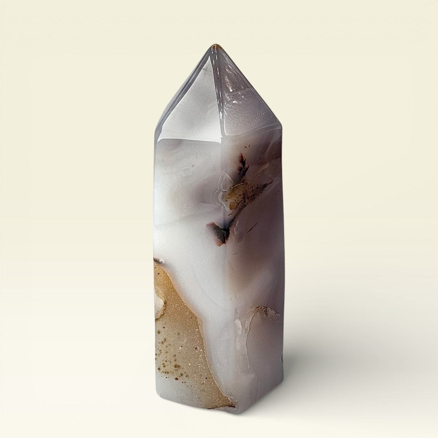 Grey Agate Druzy Tower (11.6cm)