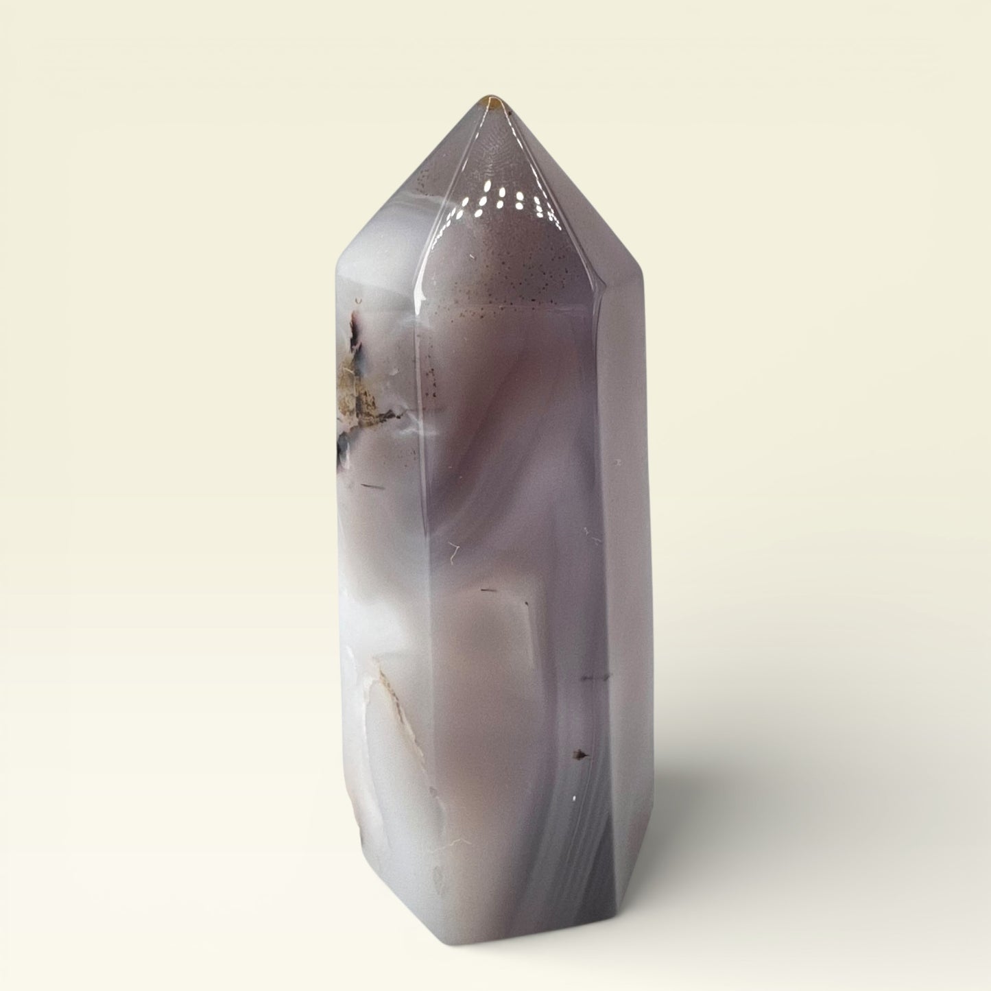 Grey Agate Druzy Tower (11.6cm)