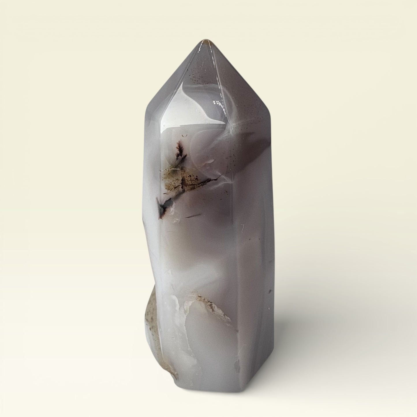 Grey Agate Druzy Tower (11.6cm)