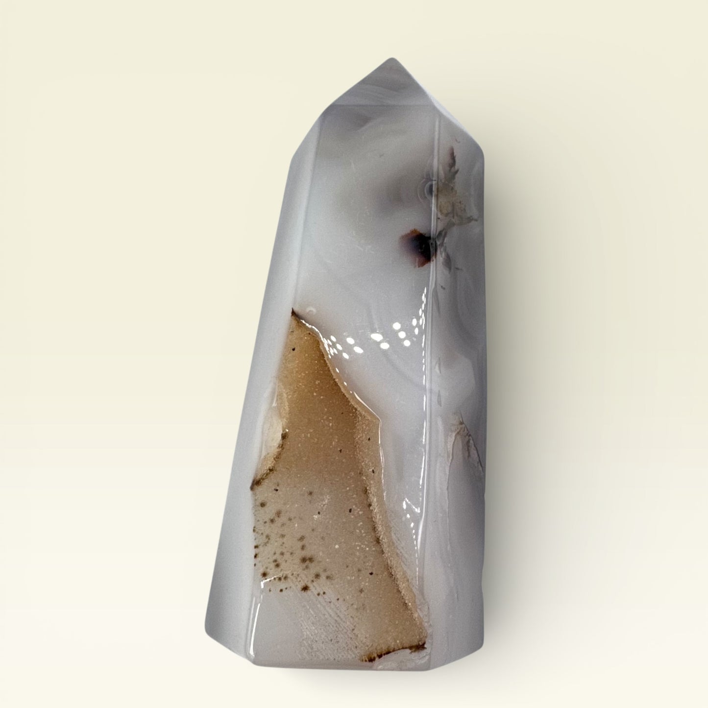 Grey Agate Druzy Tower (11.6cm)